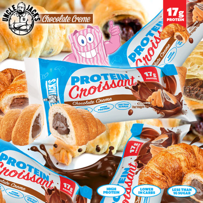Pastries JUST got Justifiable...Uncle Jack's Chocolate Filled Protein Croissants are here! Pastries JUST got Justifiable...Uncle Jack's Chocolate Filled Protein Croissants are here!