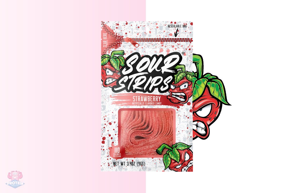 Actual Candy Strawberry Sour Strips by Maxx Chewning The Protein