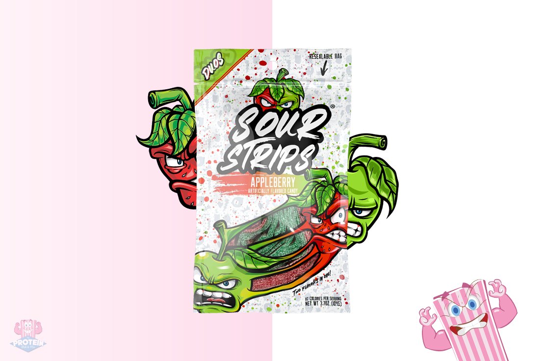 Actual Candy AppleBerry Sour Strip Duo's by Maxx Chewning The