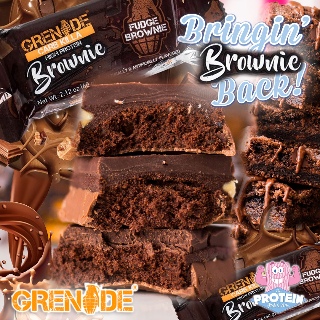 Fudgy and delicious...Grenade Carb Killa Brownie has landed! The
