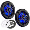 Power Acoustik MFL-65WB | 6.5 Inch 200W 2-Way Coaxial Blue LED Marine Speakers