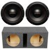 American Bass DX 10 Package | Dual 10 Inch 600W SVC 4 Ohm Subwoofers & QPower HD Ported Box