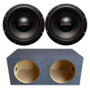 American Bass DX 12 Package | Dual 12 Inch 600W SVC 4 Ohm Subwoofers & QPower HD Sealed Box