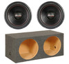 American Bass DX-15 Package | Dual 15 Inch 1000W SVC 4 Ohm Subwoofers & QPower HD Sealed Box