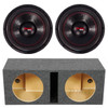 SSA Demon 12 D2 Package | Dual 12 Inch 550W RMS DVC 2 Ohm Subwoofers & QPower HD Ported Box