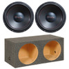 American Bass XO 15 Package | Dual 15 Inch 1000W DVC 4 Ohm Subwoofers & QPower HD Sealed Box