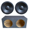 American Bass XO 12 Package | Dual 12 Inch 600W DVC 4 Ohm Subwoofers & QPower HD Sealed Box