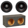 American Bass XO 10 Package | Dual 10 Inch 600W DVC 4 Ohm Subwoofers & QPower HD Sealed Box