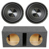 Pioneer TS-A250D4 Package | Dual 10" 1300W D4 Subwoofers & QPower HD Ported Box