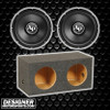 Audiopipe TS-PP2-10-D4 Package | Dual 10" 800W D4 Subwoofers & QPower HD Sealed Box