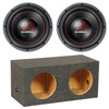 Massive Audio MMA 10 Package | Dual 10 Inch 1000W DVC 4 Ohm Subwoofers & QPower HD Sealed Box