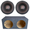 Massive Audio MMA 12 Package | Dual 12 Inch 1000W DVC 4 Ohm Subwoofers & QPower HD Sealed Box