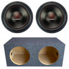 Massive Audio GTX124R Package | Dual 12 Inch 2000W DVC 4 Ohm Subwoofers & QPower HD Sealed Box