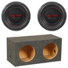 DB Drive WDX10G1.4 Package | Dual 10 Inch 2000W Max DVC 4 Ohm Subwoofers & QPower HD Sealed Box