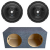 Planet Audio BBD12B Package | Dual 12 Inch 2500W DVC 4 Ohm Subwoofers & QPower HD Sealed Box