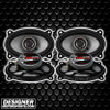 Crunch CS46CX | 4x6 Inch 250W 4 Ohm 2-Way Coaxial Speakers (4 Pack)