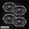 Power Acoustik EF-573 | 5x7 Inch 500W 4 Ohm 3-Way Coaxial Speakers (4 Pack)