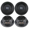 American Bass ES 12 Inch 1600W DVC 4 Ohm Shallow Slim Subwoofers | ES1244 (4 Pack)