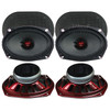 American Bass Godfather 6x9 Inch 400W 4 Ohm Pro Bullet Speakers | GF69MR (4 Pack)