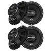 Massive Audio MX65S | 6.5 Inch 100W 4 Ohm 3-Way Shallow Coaxial Speakers (4 Pack)