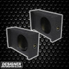 QBomb QBSHALLOW12DF | 12 Inch Sealed Shallow Slim Subwoofer Box Down Fire (2 Pack)