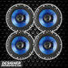 QPower QP650 | 6.5 Inch 300W Max 4 Ohm 2-Way Coaxial Speakers (4 Pack)