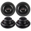 American Bass SL 12 Inch 600W DVC 4 Ohm Shallow Slim Subwoofers | SL1244 (4 Pack)