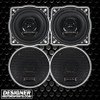 American Bass SYMPHONY 4 Inch 90W 4 Ohm 2-Way Coaxial Speakers (4 Pack)