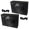 Pioneer TS-A2000LB | 700W Max 8 Inch 2-Ohm Shallow Mount Loaded Subwoofer Enclosure (2 Pack)