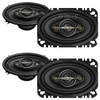 Pioneer TS-A4671F | 4x6 Inch 210W 4 Ohm 4-Way Coaxial Speakers (4 Pack)