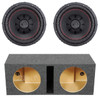 Massive Audio GTR 12 Package | Dual 12 Inch 1600W DVC 4 Ohm Subwoofers & QPower HD Ported Box