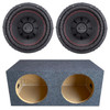Massive Audio GTR 12 Package | Dual 12 Inch 1600W DVC 4 Ohm Subwoofers & QPower HD Sealed Box