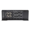 Massive Audio HIPPO 900W RMS 4 Channel Full Range Amplifier | H8004 side profile photo showing signal inputs and crossover adjustments