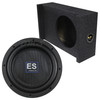 American Bass ES 12 Package | 12 Inch 1600W DVC 4 Ohm Slim Subwoofer & QBomb Sealed Downfire Box