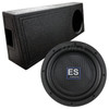 American Bass ES 12 Package | 12 Inch 1600W DVC 2 Ohm Slim Subwoofer & QBomb Ported Truck Box