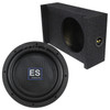 American Bass ES 12 Package | 12 Inch 1600W DVC 2 Ohm Slim Subwoofer & QBomb Sealed Downfire Box