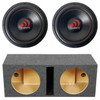 Massive Audio GTX124H Package | Dual 12 Inch 1600W DVC 4 Ohm Subwoofers & QPower HD Ported Box