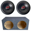 Massive Audio GTX124H Package | Dual 12" 1600W D4 Subwoofers & QPower Sealed Box MAIN PHOTO