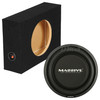 Massive Audio UFO 10 Package | 10 Inch 600W DVC 4 Ohm Slim Subwoofer & QPower Sealed Slim Box