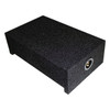 Massive Audio UFO 10 Package | 10" 600W D4 Slim Subwoofer & QBomb Sealed Downfire Box PHOTO OF SUBWOOFER BOX FACING DOWN