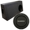 Massive Audio UFO 10 Package | 10 Inch 600W DVC 4 Ohm Slim Subwoofer & QBomb Ported Truck Box