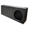 Massive Audio UFO 12 Package | 12" 600W D4 Slim Subwoofer & QBomb Ported Truck Box ANGLED PHOTO OF SUBWOOFER BOX