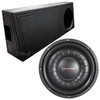 American Bass HAWK Slim 12 Package | 12 Inch 2000W DVC 2 Ohm Shallow Subwoofer & QBomb Ported Truck Box
