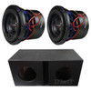 American Bass HD 8 Package | Dual 8 Inch 800W DVC 4 Ohm Subwoofers & QBomb Ported Box