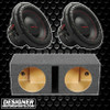DB Drive WDX12G2R.4 Package | Dual 12 Inch 2500W Max DVC 4 Ohm Subwoofers & QPower HD Ported Box