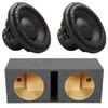 DB Drive WDX12G2R.4 Package | Dual 12 Inch 2500W Max DVC 4 Ohm Subwoofers & QPower HD Ported Box