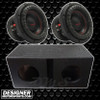 DB Drive WDX8G2R.2 Package | Dual 8 Inch 1500W Max DVC 2 Ohm Subwoofers & QBomb Ported Box
