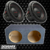 DB Drive WDX12G2R.2 Package | Dual 12 Inch 2500W Max DVC 2 Ohm Subwoofers & QPower HD Sealed Box