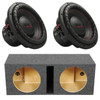 DB Drive WDX12G2R.2 Package | Dual 12 Inch 2500W Max DVC 2 Ohm Subwoofers & QPower HD Ported Box