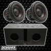 DB Drive WDX6.5G2R.2 Package | Dual 6.5 Inch 1500W DVC 2 Ohm Subwoofers & QBomb Ported Box
